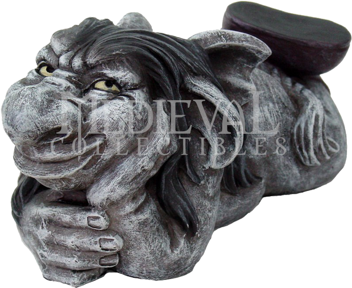 Resting Funny Gargoyle Statue - Gargoyle (850x850), Png Download