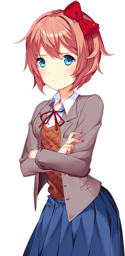 Oc Edited Mediasayori But Its Also Natsuki Png Sayori - Doki Doki Literature Club Png (960x960), Png Download