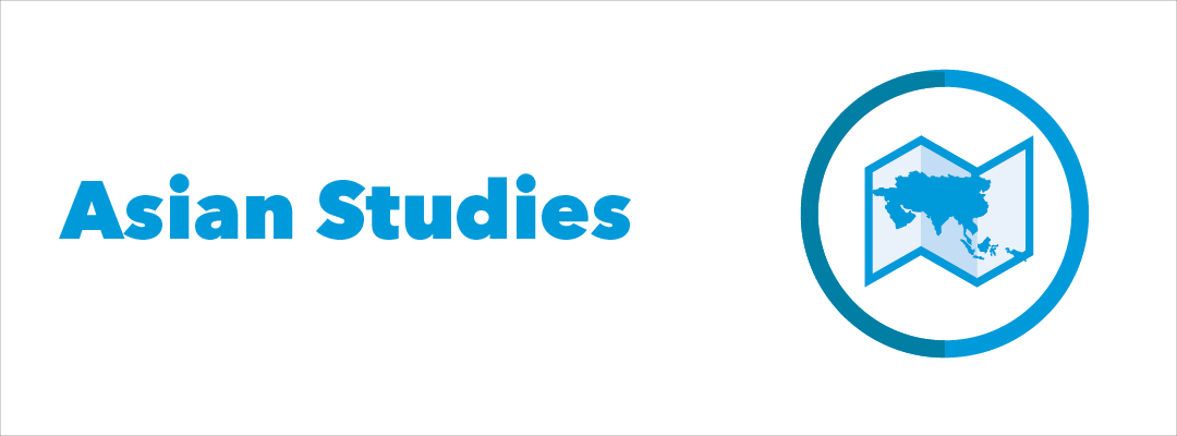 The Text "asian Studies" Next To A Circle With A Folded - Circle (1080x400), Png Download