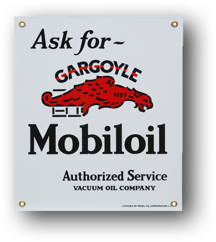 Mobiloil Gargoyle Porcelain - Gargoyle Mobiloil (1921x1080), Png Download