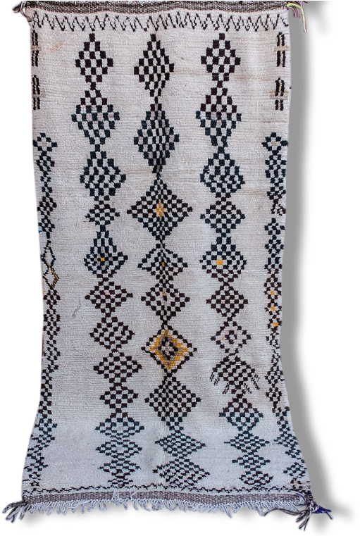 Azilal, 245 X 123 Authentic Hand Made Wool Rug - Stitch (570x760), Png Download