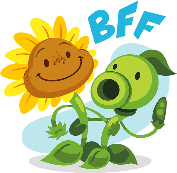 Pvzgw2 P Bff@3x - Plants Vs Zombie Cute Sunflower (618x618), Png Download