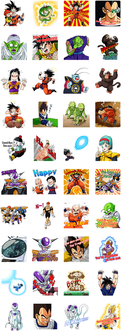 This Sticker - Line Sticker Dragon Ball (420x1121), Png Download