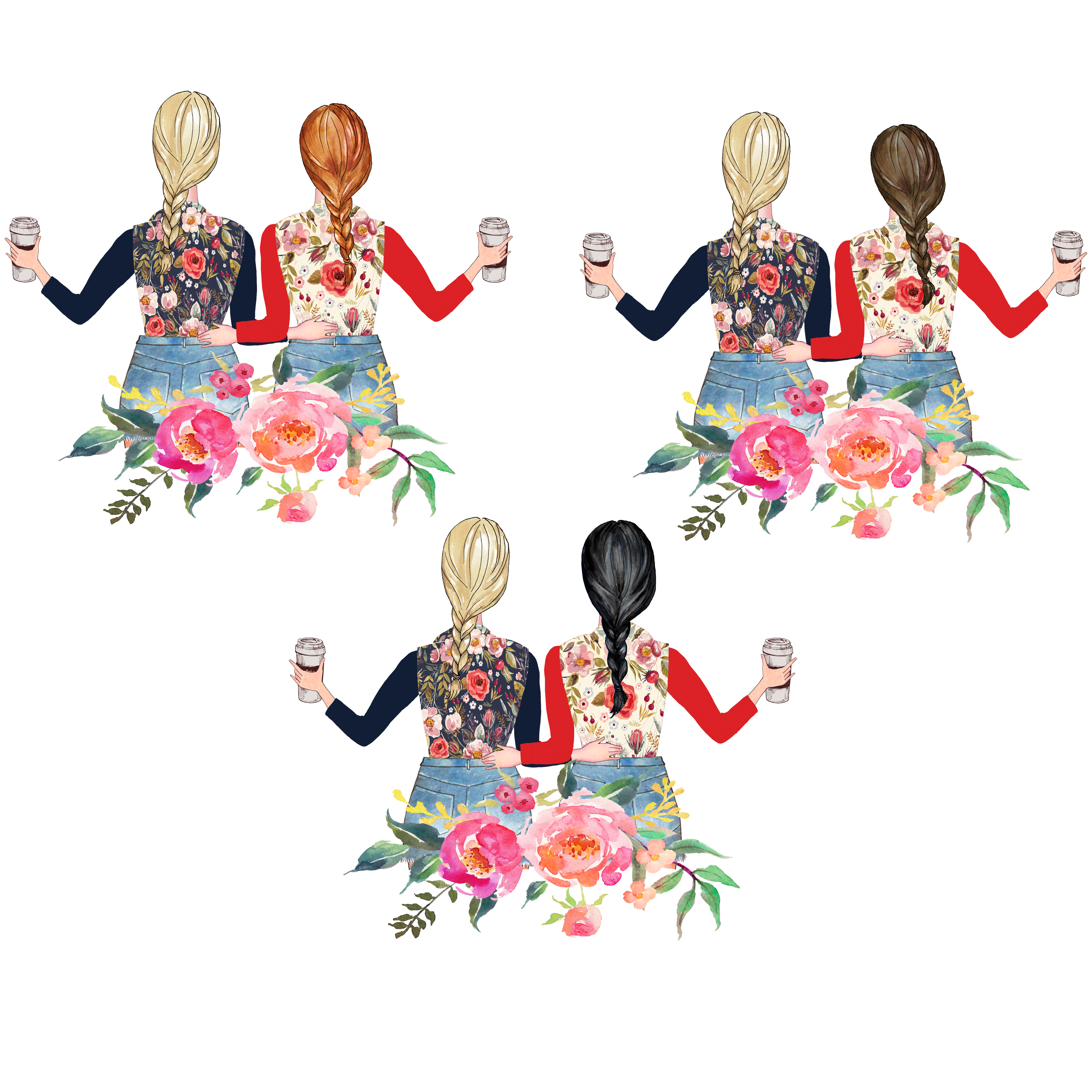 Blonde Bff Design (4000x4000), Png Download