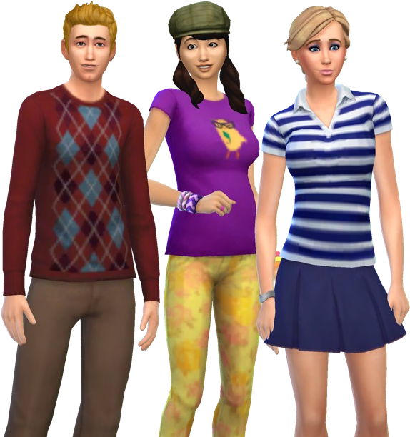 Bff Household - Bff The Sims 4 (598x622), Png Download