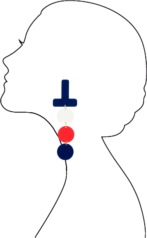 Maxi Earrings - Diagram (1142x1142), Png Download