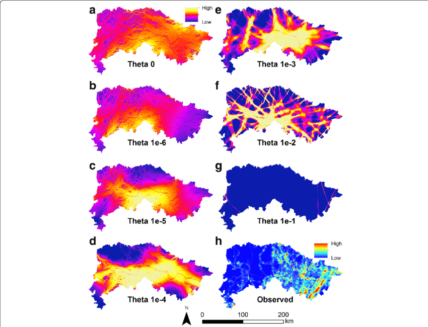 Predicted And Observed Corridors For Autumn Caribou - Graphic Design (850x650), Png Download