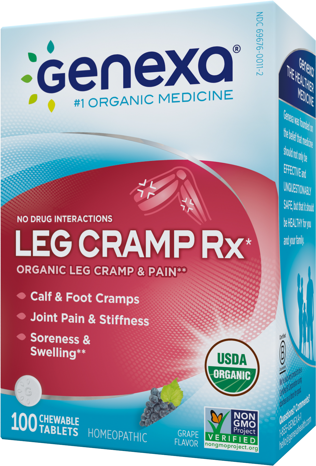 Genexa Leg Cramp Relief (2000x2000), Png Download