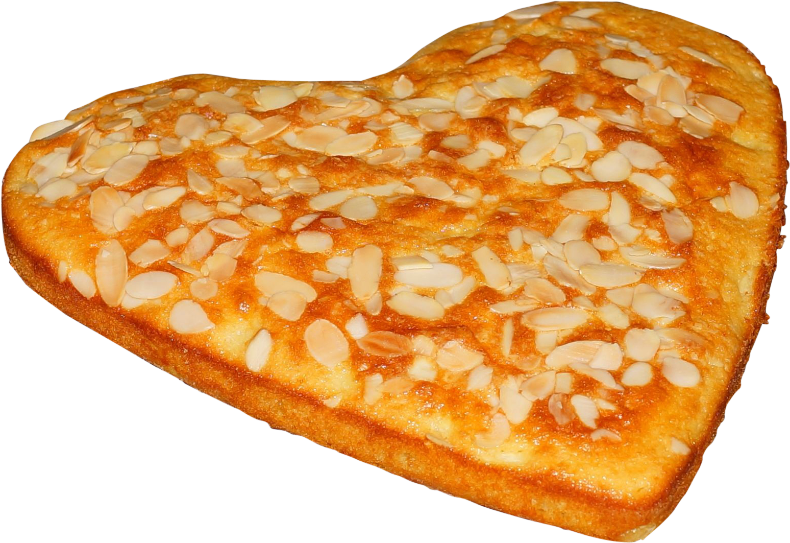 Heart Shaped Nuts Cake Png Image - Cake (2697x1832), Png Download