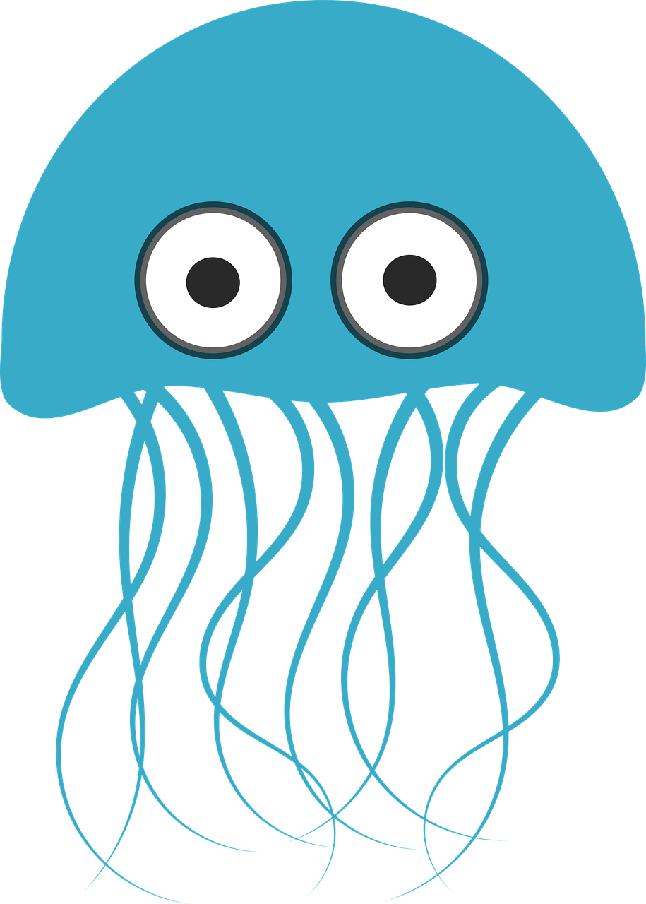 Vector Graphics,free Pictures, Free - Jellyfish Cartoon (915x1280), Png Download