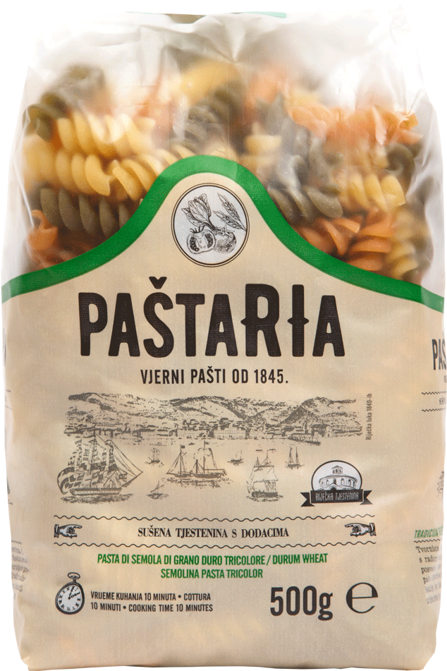 Fusilli Tri-color Packaging - Fusilli (720x970), Png Download