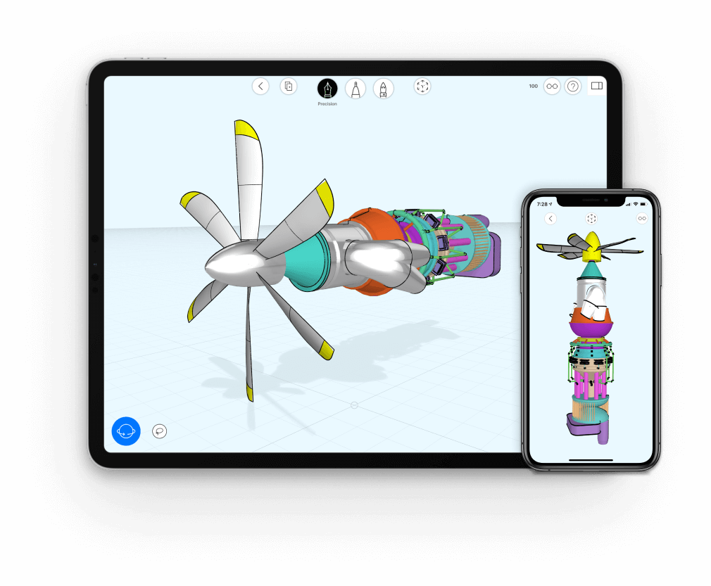 A Powerful 3d Cad Mobile Experience - Tablet Computer (1010x833), Png Download
