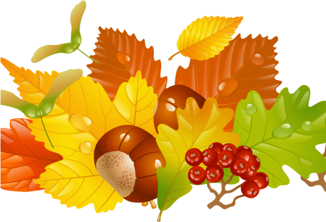 Falling Clipart Png - Fall Leaves Wreath Clipart (640x480), Png Download