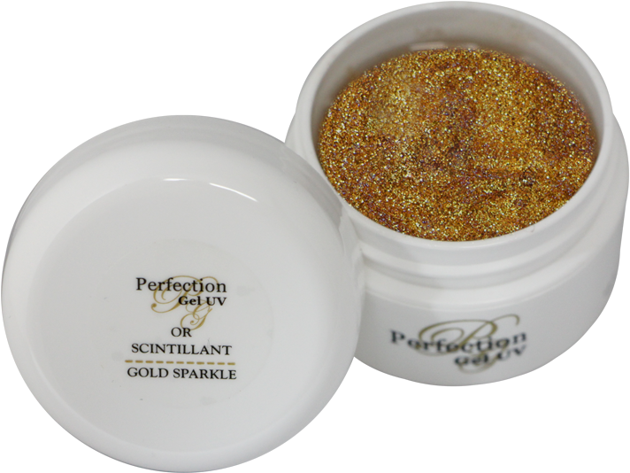 Gel Nails Gold Sparkle - Eye Shadow (800x800), Png Download