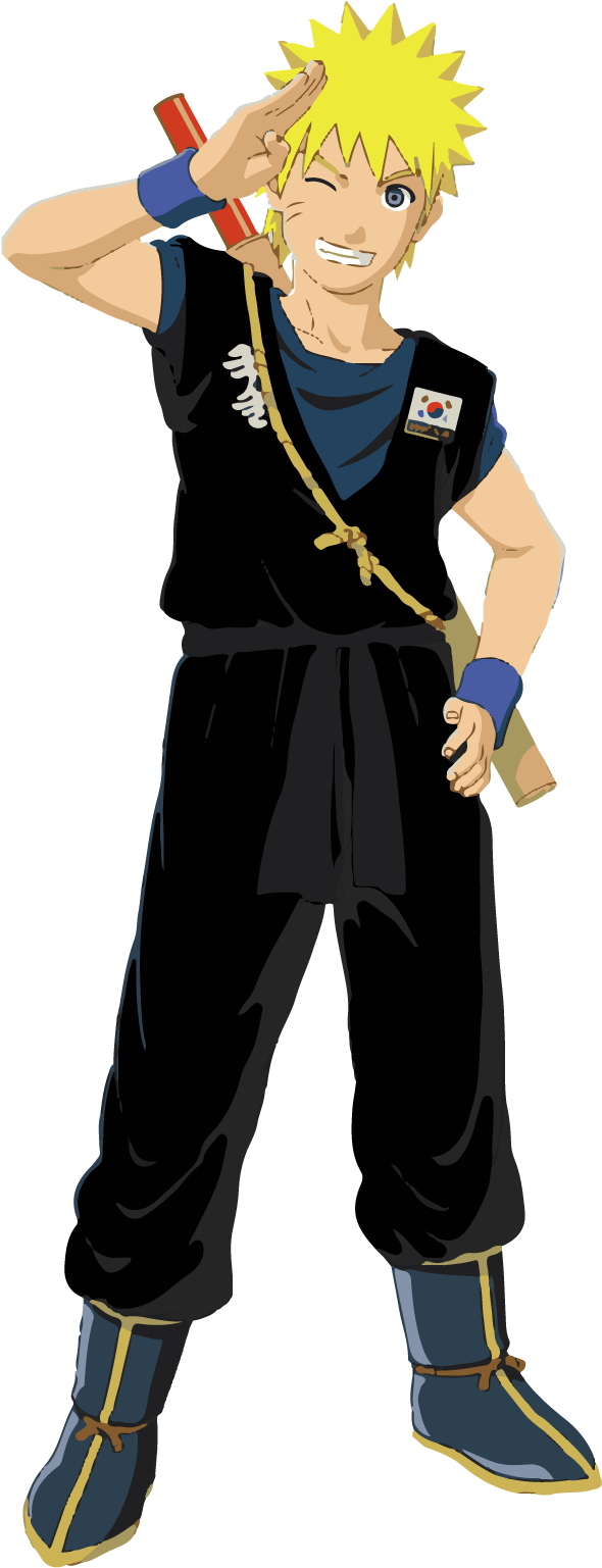 Ksw-naruto - Naruto In Goku Gi (723x1686), Png Download