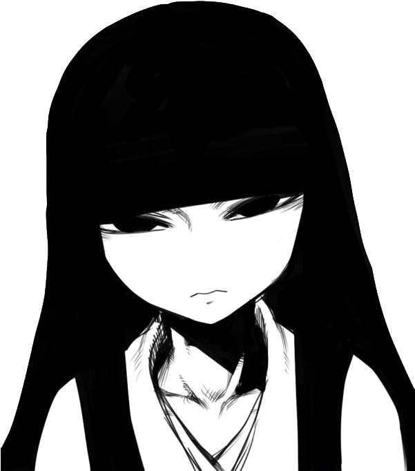 12320508 - Kaguya Touhou Black And White (600x700), Png Download