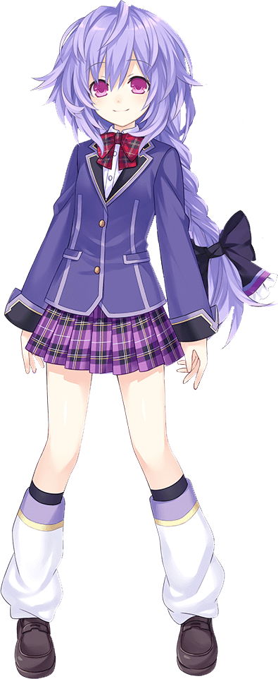 Pururut Drawn By Tsunako - Hyperdimension Neptunia Plutia (395x962), Png Download