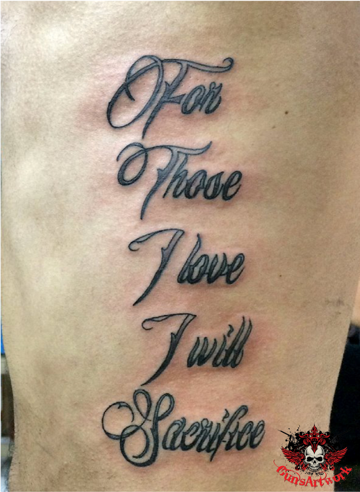 For Those I Love I Will Sacrifice Patriotic Tattoos - Tattoo (1001x1001), Png Download
