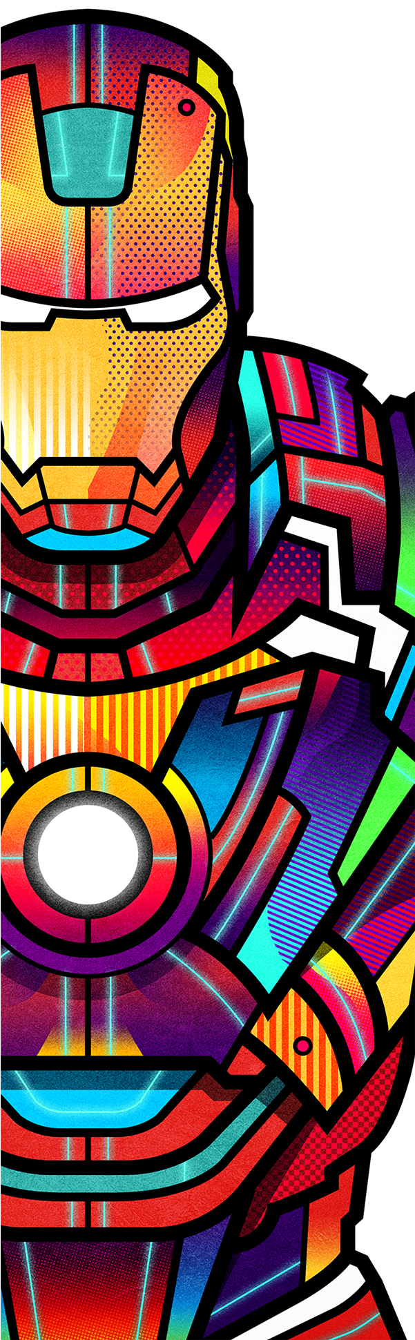 Arte Pop Iron Man (600x1960), Png Download