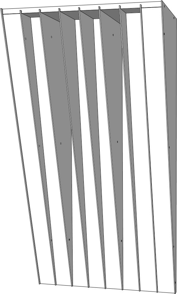 Vertical Acoustic Ramp Drawing - Picket Fence (686x1002), Png Download