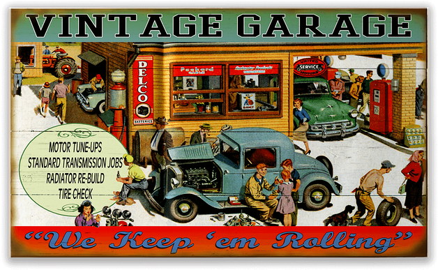 View Zoom Vintage Garage - Vintage Garage Signs (730x730), Png Download