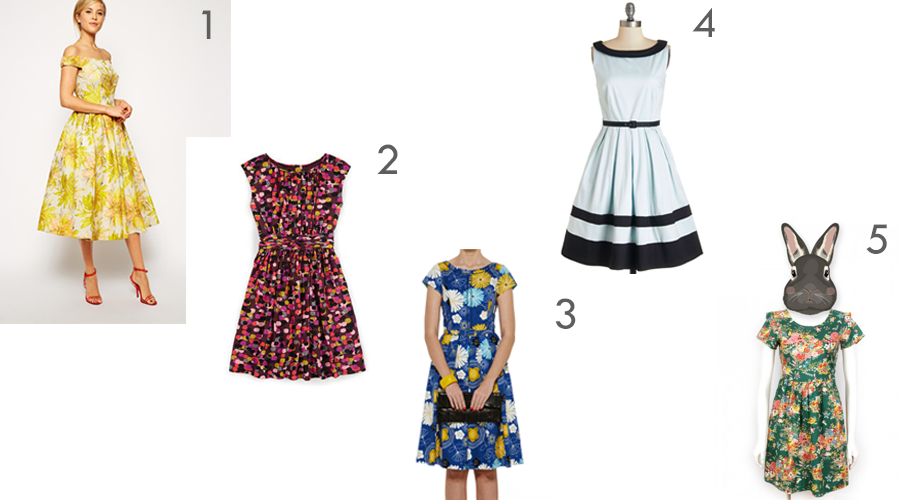 Sunflower Bardot Midi Prom Dress - Pattern (900x500), Png Download