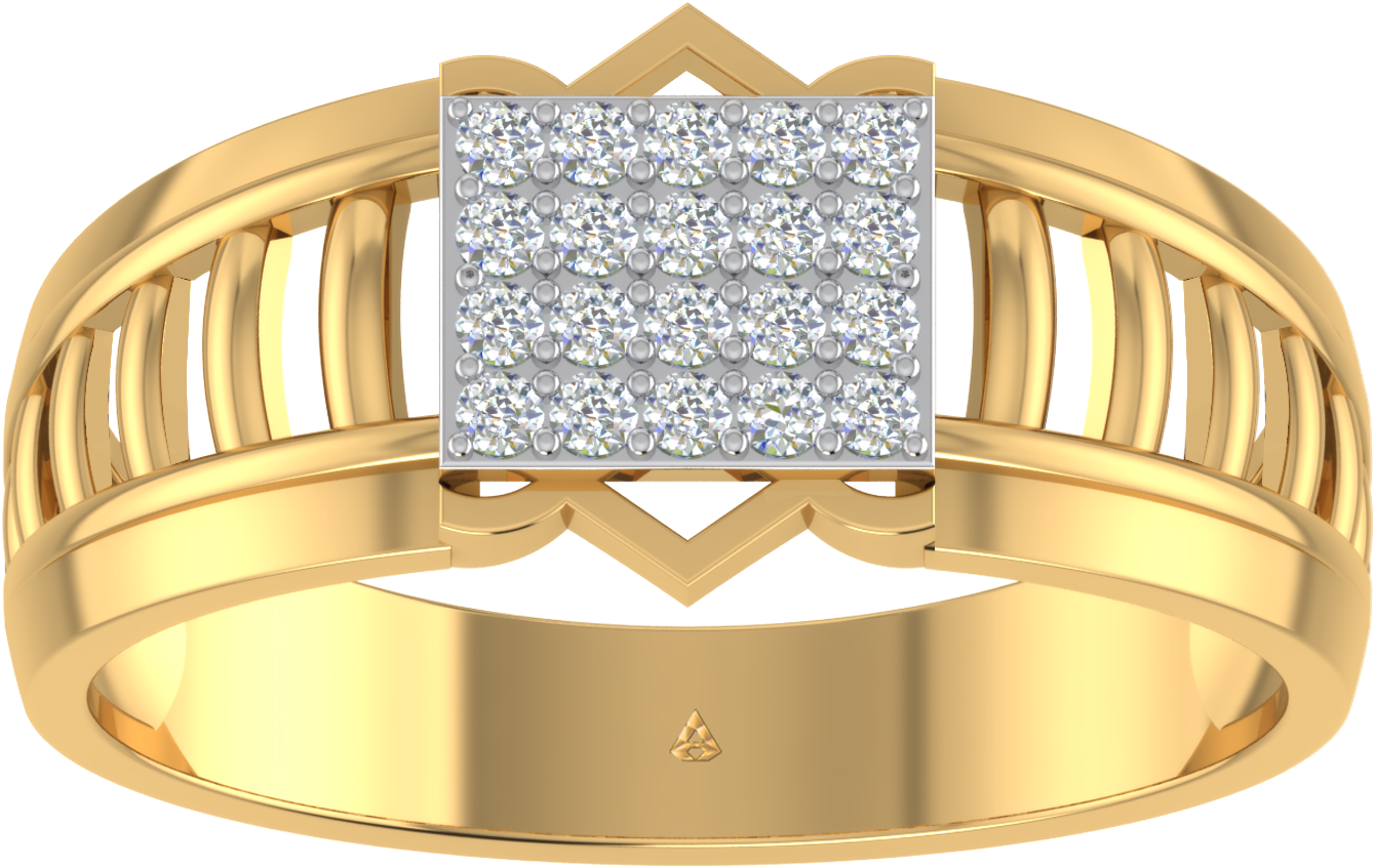 Gino Ring For Him Diamond Ring Set In 18 Kt - Wedding Ring (2000x2000), Png Download