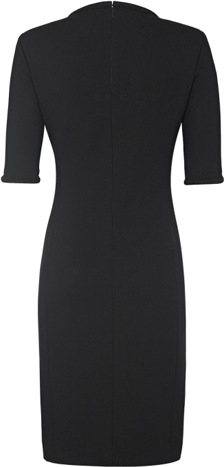 Stretch Knit Dress - Little Black Dress (509x677), Png Download