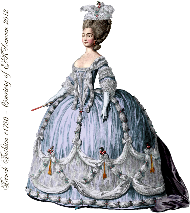 1774 French Fashion Plate Png From The Time Of Marie - Marie-josèphe-louise De Savoie (662x750), Png Download