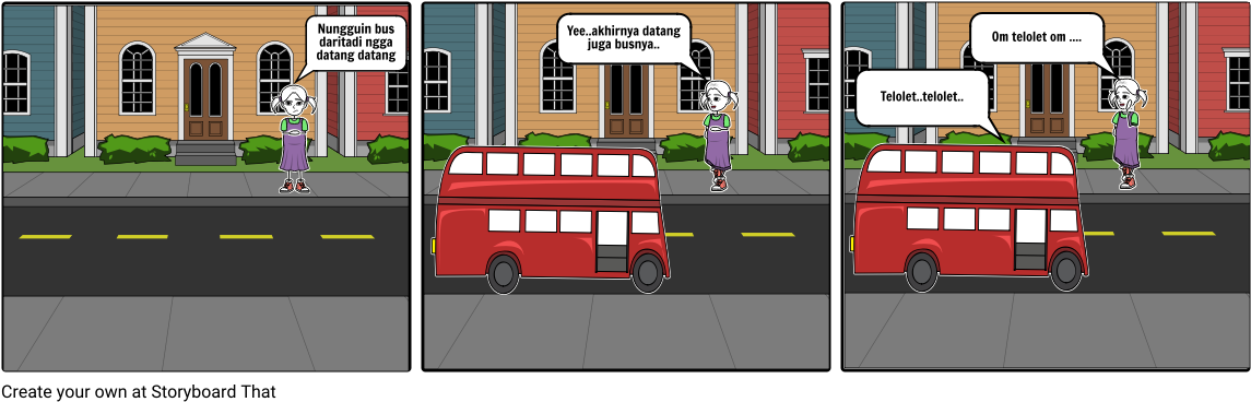 Om Telolet Om - Cross The Road Storyboard (1164x385), Png Download