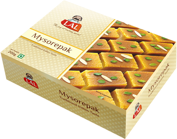 Mysore Pak - 200 Gms - Lal Sweets Mysore Pak (640x960), Png Download