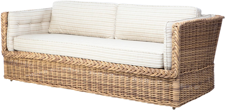 Outdoor Daybed Sofa - Wicker (800x800), Png Download