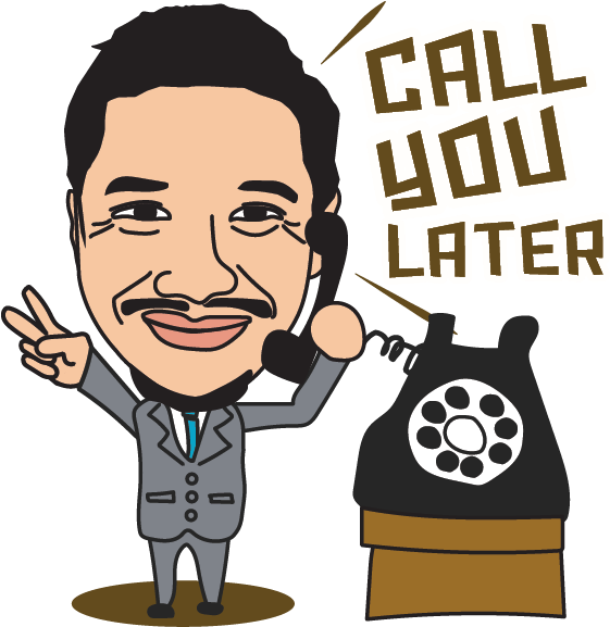 Businessman-call You Later - Thumb Signal (618x618), Png Download