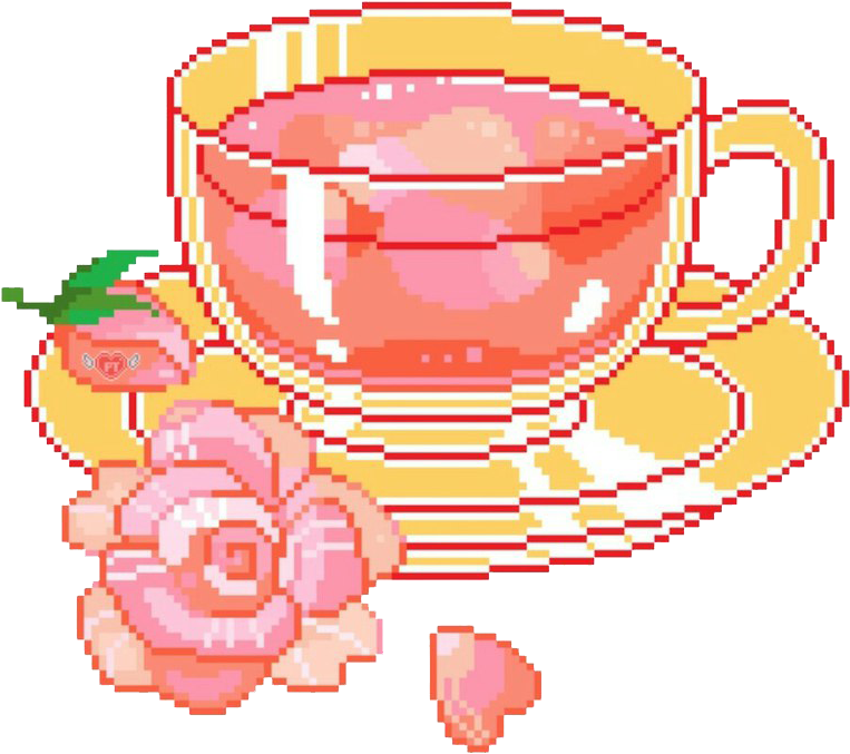 Teacup Pixel Art - Cute Pixel Art Kawaii (763x677), Png Download