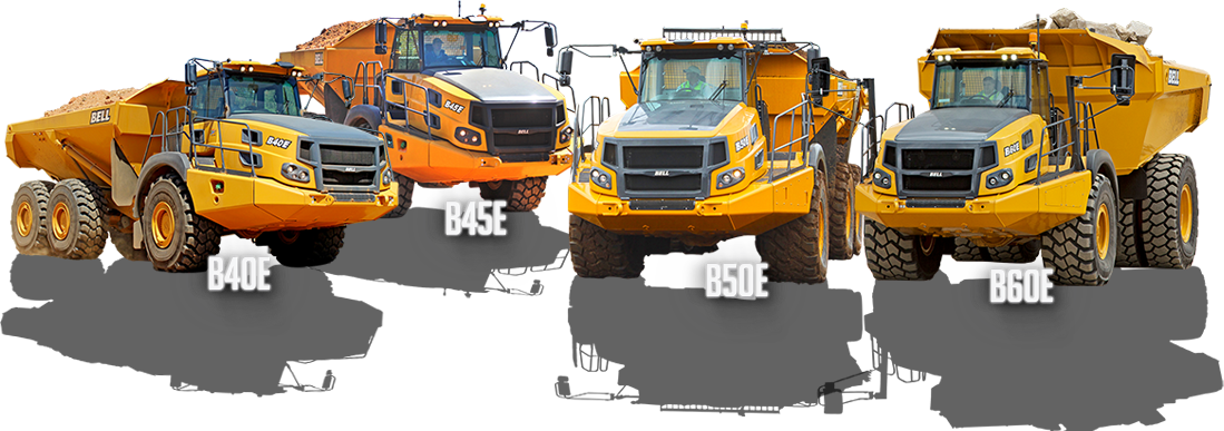 Bell E Series Adts - Trailer Truck (1099x387), Png Download