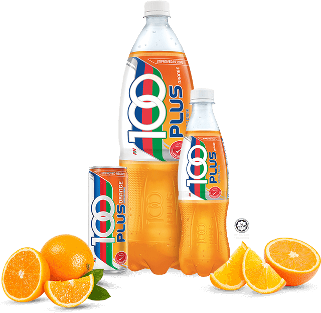 100plus Orange Flavor - 100 Plus Orange (700x680), Png Download