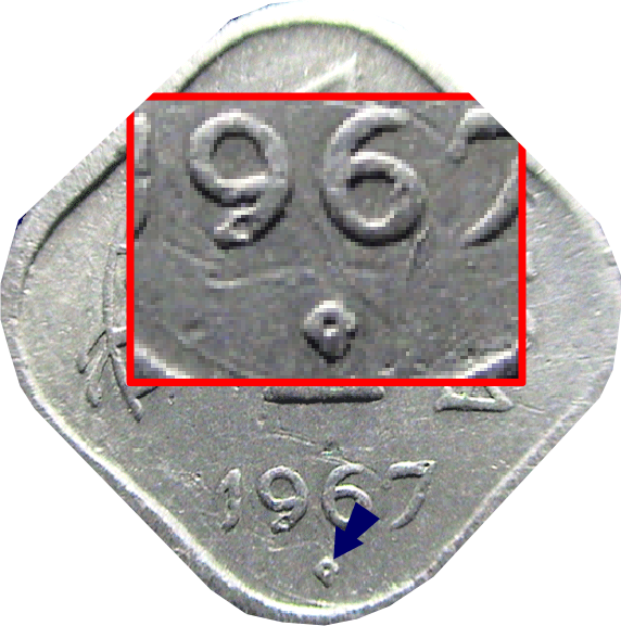 Dot Within Diamond Below Date - Coin (572x577), Png Download