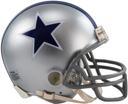 Dallas Cowboys Vsr4 Mini Throwback Helmet - Buffalo Bills New Uniforms 2011 (452x375), Png Download