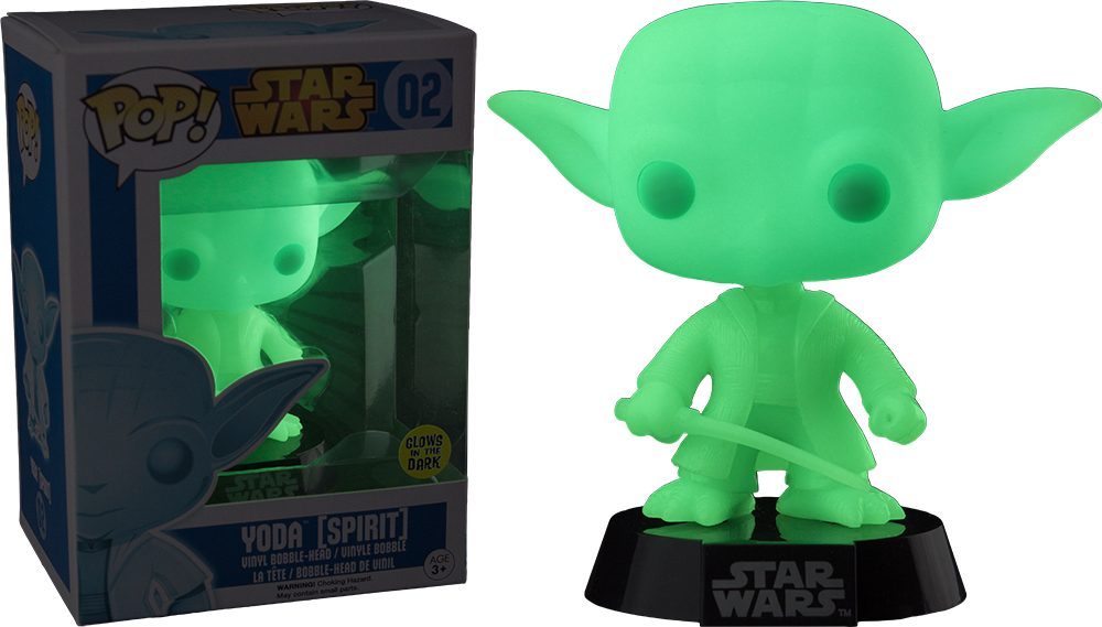 Star - Funko Star Wars Yoda (spirit) Glow (1000x569), Png Download