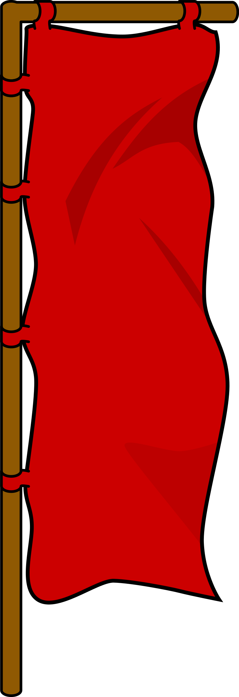 Big Image - Png Vector Ribbon Flag (823x2400), Png Download