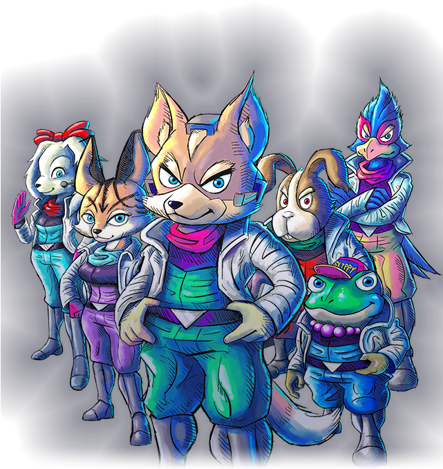 Star Fox 2 Manual - Cartoon (640x853), Png Download