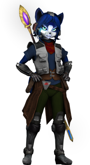 Picture - Starfox Fox Mccloud And Krystal (309x566), Png Download