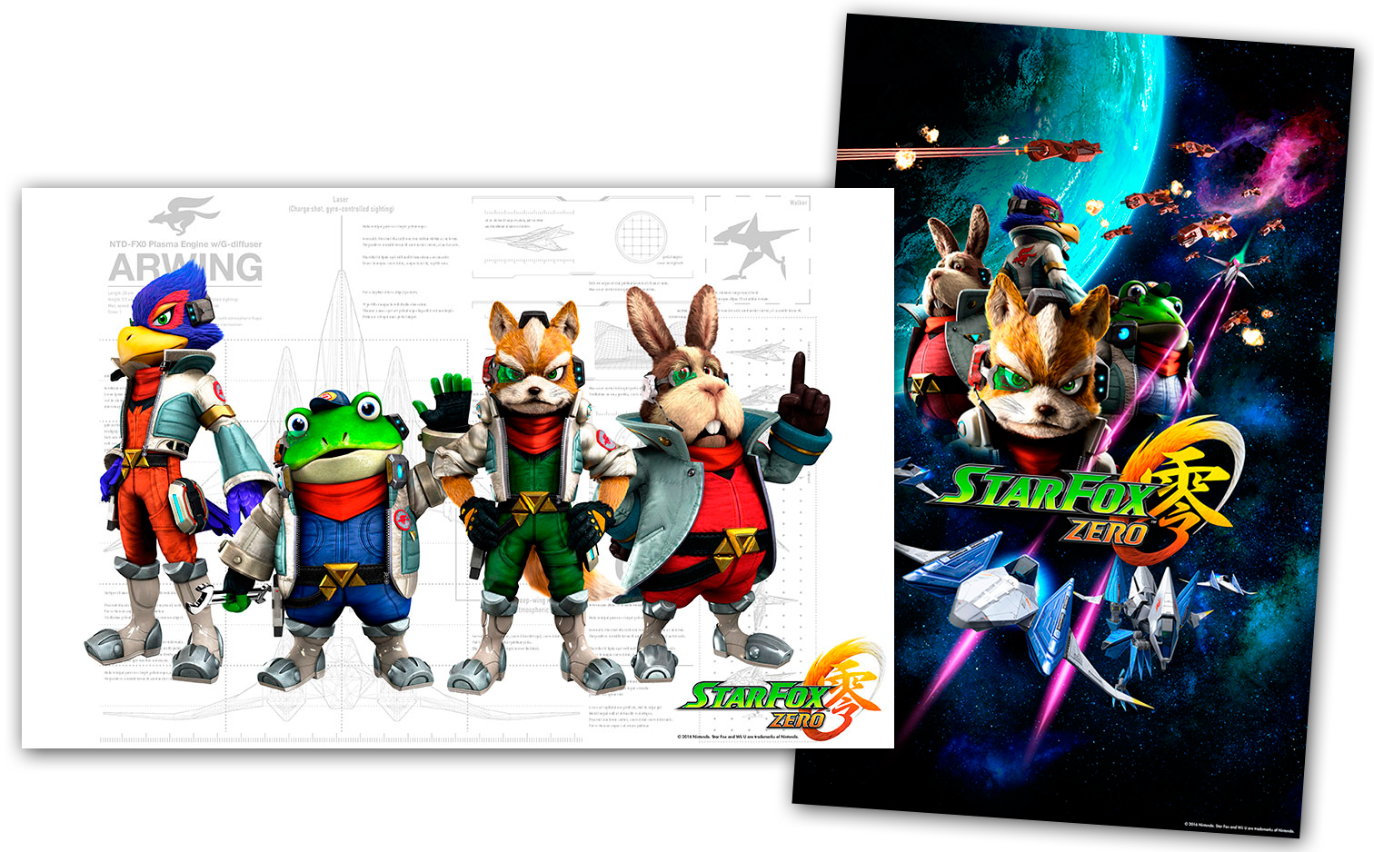 Front And Back Images Of The Star Fox Zero Poster - Star Fox Zero Prima Guide (1512x938), Png Download