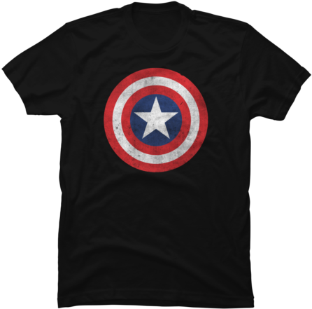 Captain America Shield Distressed - Captain America Shield Shirt Design (480x480), Png Download