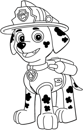 28 Collection Of Marshall Paw Patrol Drawing - Desenhos Para Colorir Patrulha Canina (668x458), Png Download