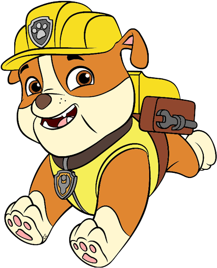 Paw Patrol - Rubble Paw Patrol Clipart (432x532), Png Download