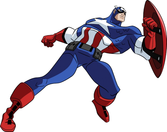 Captain America Clipart - Avengers Earth's Mightiest Heroes Captain (550x436), Png Download