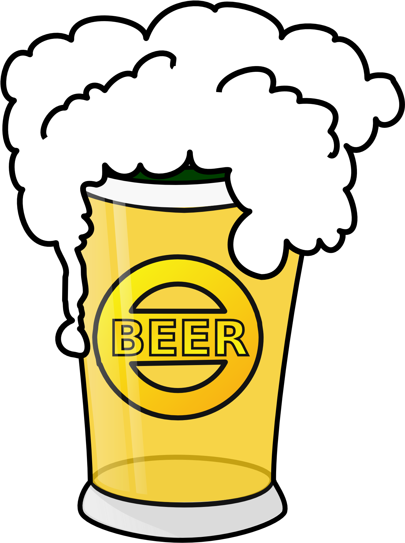 Clipart - Beer Glass - Beer Clip Art (800x800), Png Download