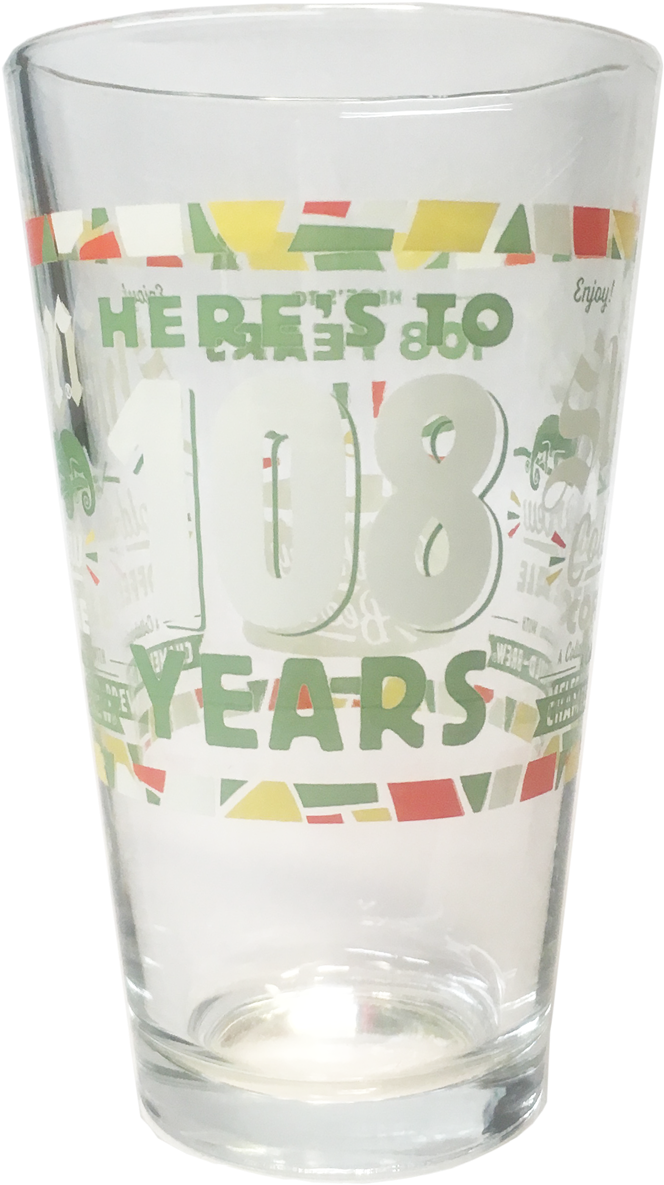 108th Birthday Beer Pint - Pint Glass (1280x1280), Png Download