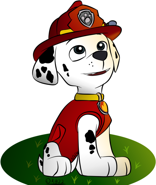 Marshall By Ao 2 Nick On Deviantart Clipart Freeuse - Paw Patrol Marshall Art (970x824), Png Download